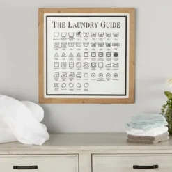 The Laundry Guide Embossed Framed Wall Plaque-Kirkland's Home Best
