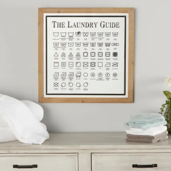 The Laundry Guide Embossed Framed Wall Plaque-Kirkland's Home Best