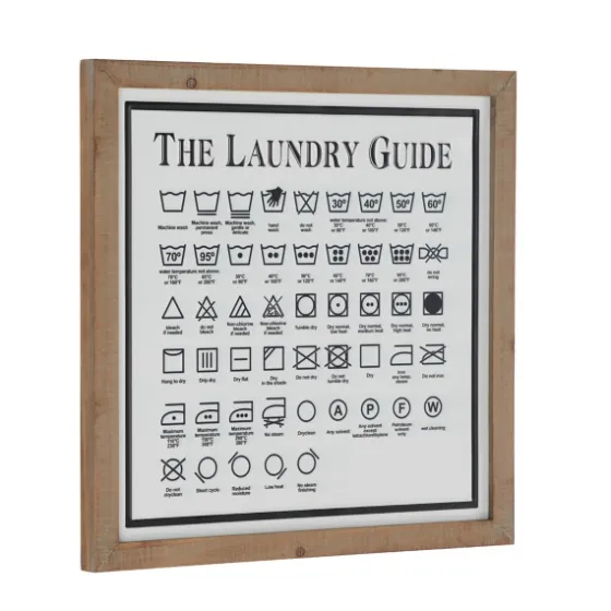 The Laundry Guide Embossed Framed Wall Plaque-Kirkland's Home Best