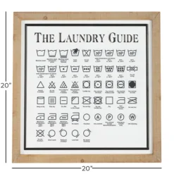The Laundry Guide Embossed Framed Wall Plaque-Kirkland's Home Best