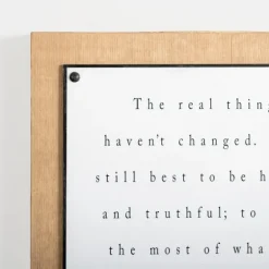 The Real Things Wall Plaque-Kirkland's Home Online