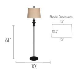Thelma Matte Black Stem Floor Lamp-Kirkland's Home Shop