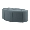 Thick Welting Center Button Oval Ottoman-Kirkland's Home Flash Sale