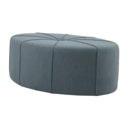 Thick Welting Center Button Oval Ottoman-Kirkland's Home Flash Sale