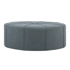 Thick Welting Center Button Oval Ottoman-Kirkland's Home Flash Sale