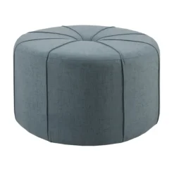 Thick Welting Center Button Oval Ottoman-Kirkland's Home Flash Sale