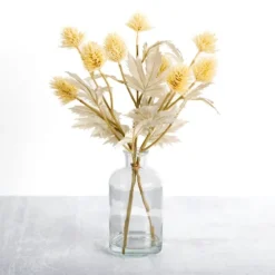 Thistle Arrangement In Glass Vase-Kirkland's Home Cheap