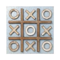 Tic Tac Toe Wood And Metal Magnetic Memo Board-Kirkland's Home Store