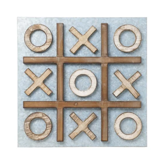 Tic Tac Toe Wood And Metal Magnetic Memo Board-Kirkland's Home Store