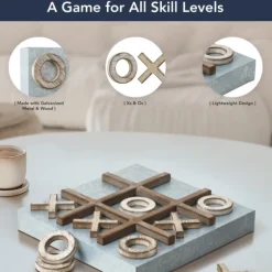 Tic Tac Toe Wood And Metal Magnetic Memo Board-Kirkland's Home Store