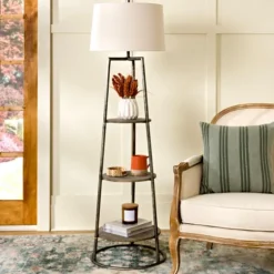 3-Tier Shelf Floor Lamp-Kirkland's Home Clearance