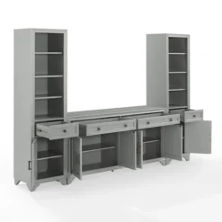 Tillie Gray Modular 3-Pc. Entertainment Set-Kirkland's Home Fashion