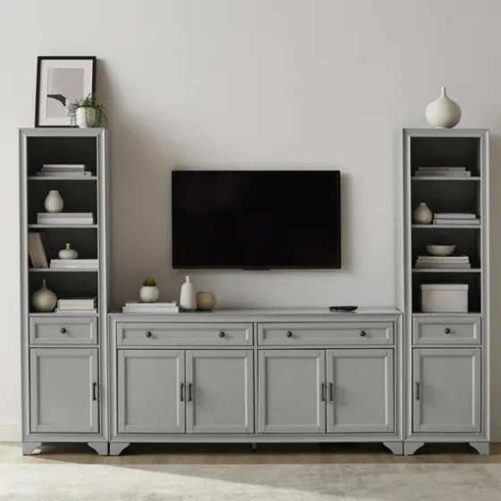 Tillie Gray Modular 3-Pc. Entertainment Set-Kirkland's Home Fashion