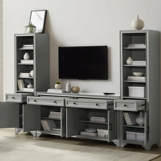 Tillie Gray Modular 3-Pc. Entertainment Set-Kirkland's Home Fashion