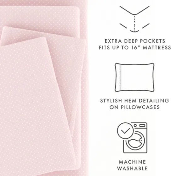 Tiny Hearts 3-Pc. Twin Sheet Set-Kirkland's Home Cheap