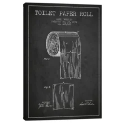 Toilet Paper Patent Canvas Art Print, 18X26 In.-Kirkland's Home Flash Sale