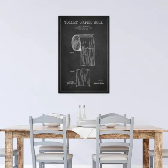 Toilet Paper Patent Canvas Art Print, 18X26 In.-Kirkland's Home Flash Sale