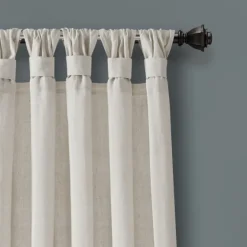 Top Knotted Burlap Curtain Panel Set, 95 In.-Kirkland's Home Cheap