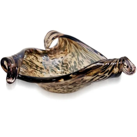 Tortoise Shell Folded Edges Murano Glass Bowl-Kirkland's Home Best