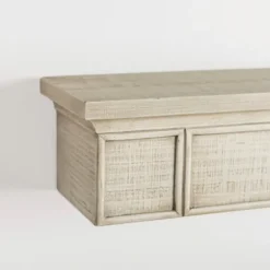 Traditional Whitewashed Wood Wall Shelf-Kirkland's Home Store