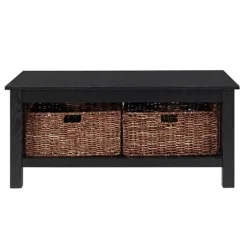 Traditional Wooden Basket Coffee Table-Kirkland's Home Fashion