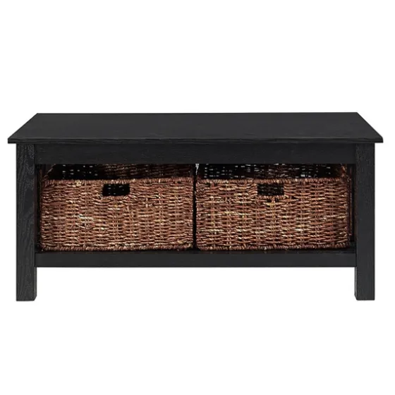 Traditional Wooden Basket Coffee Table-Kirkland's Home Fashion