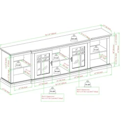 Transitional Breakfront 2-Door Media Console-Kirkland's Home Discount