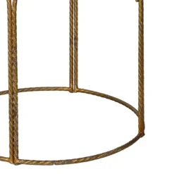 Tray Top Wood And Gold Metal Accent Table-Kirkland's Home Shop