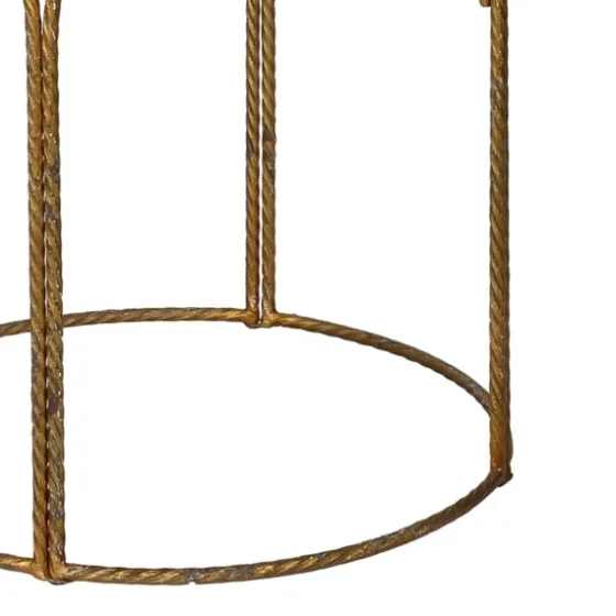Tray Top Wood And Gold Metal Accent Table-Kirkland's Home Shop