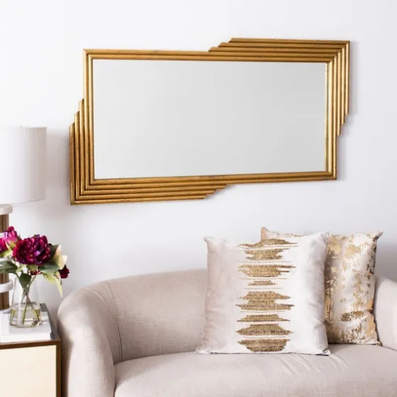 Trenla Gold Linear Wall Mirror-Kirkland's Home Fashion