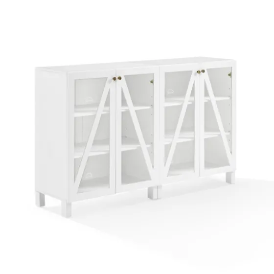 Triangle 4-Door Wood Media Cabinet-Kirkland's Home Discount