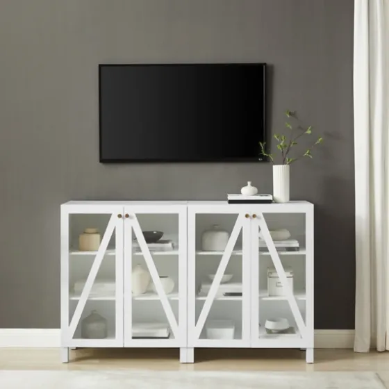Triangle 4-Door Wood Media Cabinet-Kirkland's Home Discount