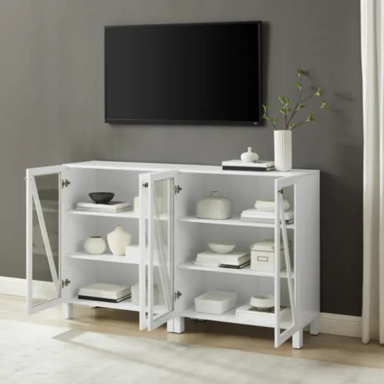 Triangle 4-Door Wood Media Cabinet-Kirkland's Home Discount