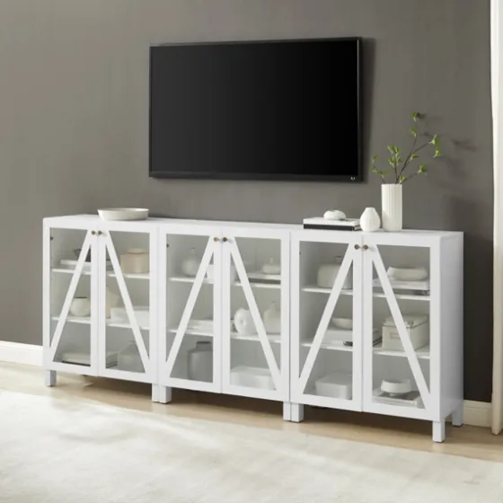 Triangle 6-Door Wood Media Cabinet-Kirkland's Home Shop