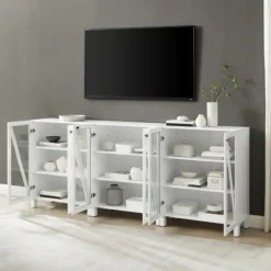 Triangle 6-Door Wood Media Cabinet-Kirkland's Home Shop