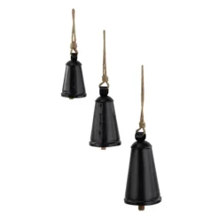 Triangular Iron Hanging Bells, Set Of 3-Kirkland's Home Cheap
