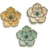 Tri-Colored Rustic Flower Wall Plaques, Set Of 3-Kirkland's Home Best