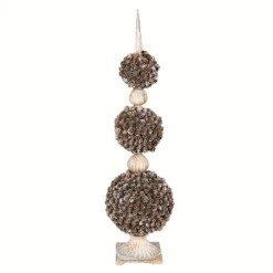 Triple Ball Pinecone Topiary On Antiqued Finial-Kirkland's Home Outlet