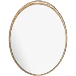 Trish Brass Forged Oval Wall Mirror-Kirkland's Home New