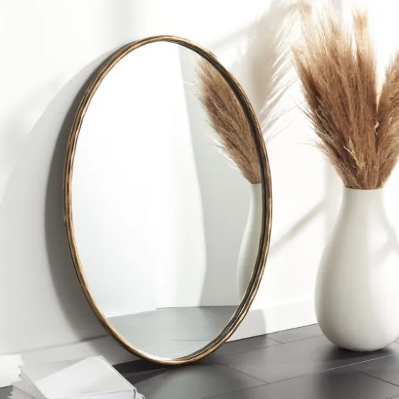 Trish Brass Forged Oval Wall Mirror-Kirkland's Home New