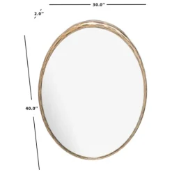 Trish Brass Forged Oval Wall Mirror-Kirkland's Home New