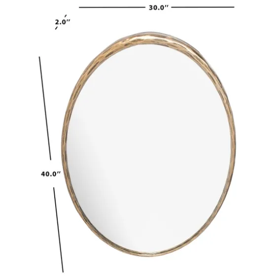 Trish Brass Forged Oval Wall Mirror-Kirkland's Home New