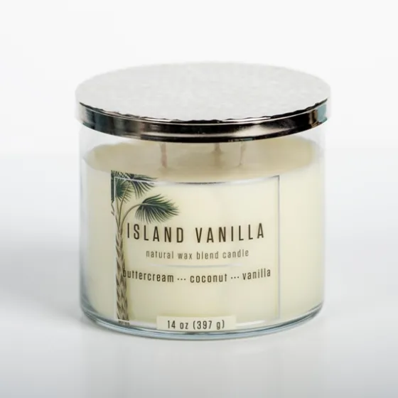 Tropical Island Vanilla Triple Wick Jar Candle-Kirkland's Home Flash Sale