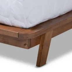 Tufted And Natural Walnut King Platform Bed-Kirkland's Home New
