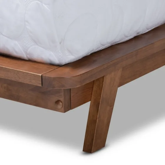 Tufted And Natural Walnut King Platform Bed-Kirkland's Home New
