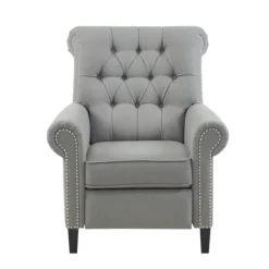 Tufted Back Nailhead Trim Recliner Armchair-Kirkland's Home Sale