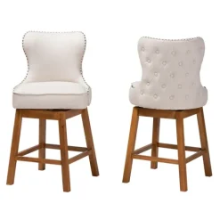 Tufted Back Swivel Counter Stools, Set Of 2-Kirkland's Home Clearance