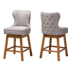 Tufted Back Swivel Counter Stools, Set Of 2-Kirkland's Home Store