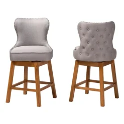 Tufted Back Swivel Counter Stools, Set Of 2-Kirkland's Home Store