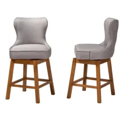 Tufted Back Swivel Counter Stools, Set Of 2-Kirkland's Home Store